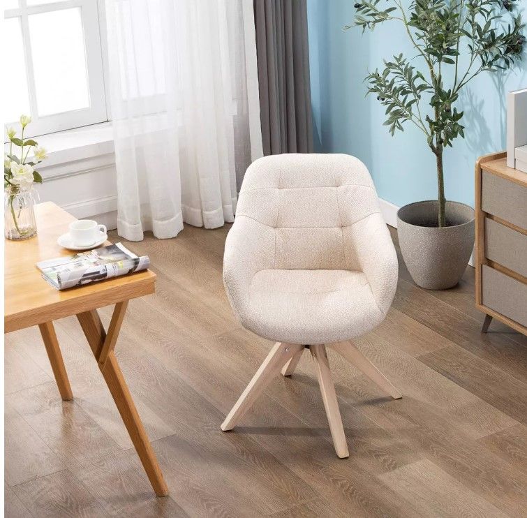 Upholstered Swivel Dining Armchair Kinwell thumbnail 5
