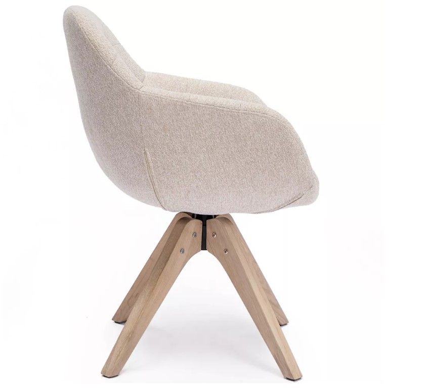Upholstered Swivel Dining Armchair Kinwell thumbnail 9