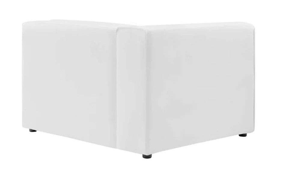 Modway Mingle Vegan Leather Sofa in White thumbnail 5