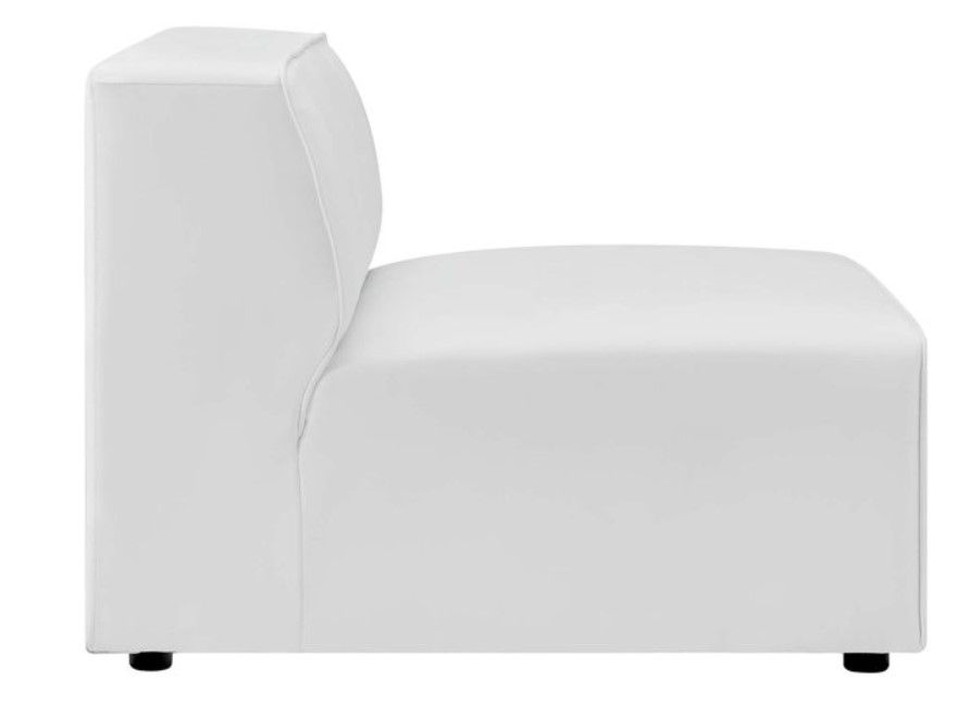 Modway Mingle Vegan Leather Sofa in White thumbnail 8
