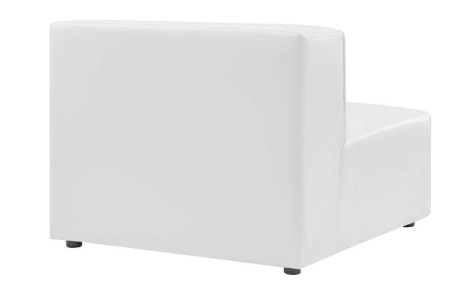 Modway Mingle Vegan Leather Sofa in White thumbnail 9