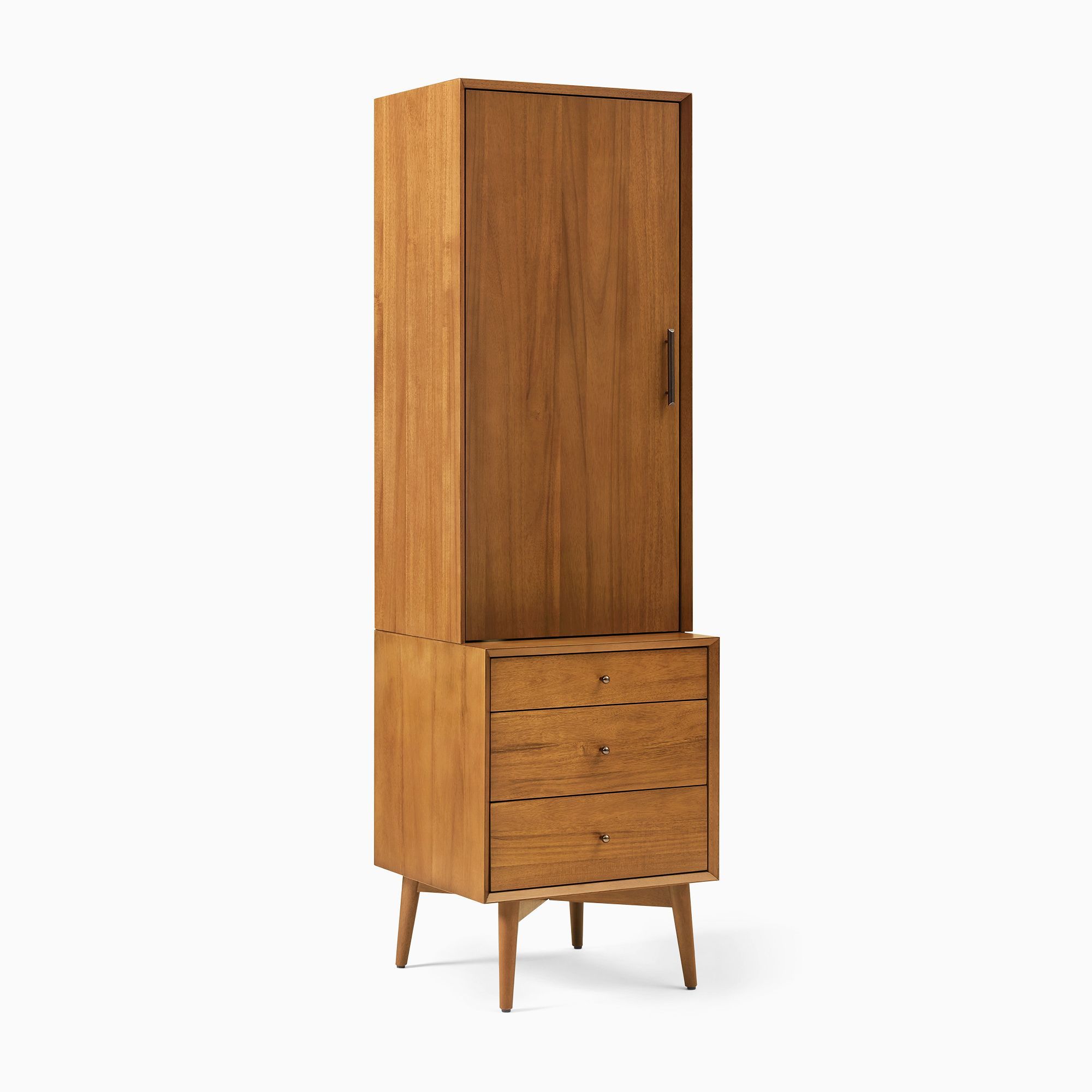 Mid Century Narrow Hutch w Console thumbnail 2