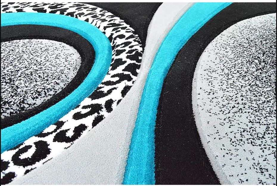 Mccampbell Performance Turquoise/Gray/Black Rug thumbnail 4