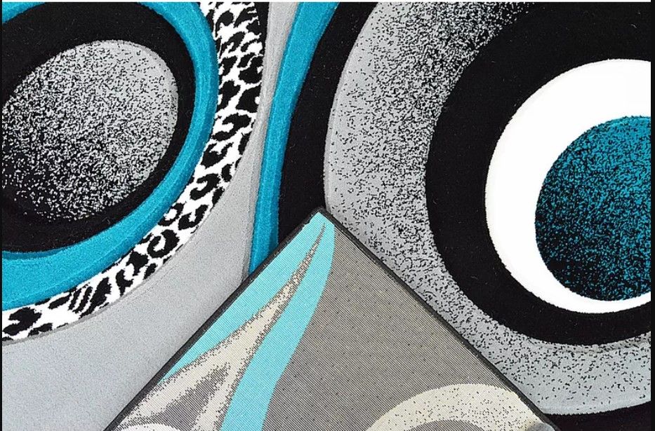 Mccampbell Performance Turquoise/Gray/Black Rug thumbnail 5