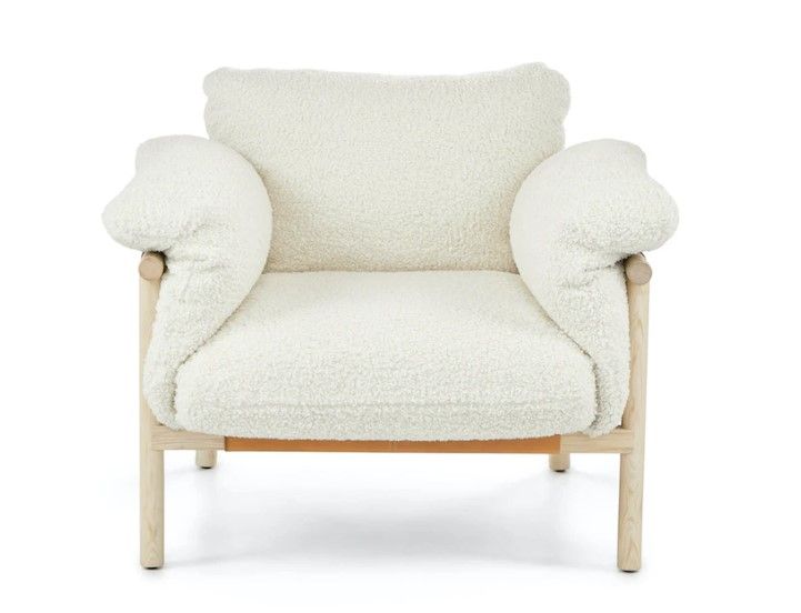 Humelo Shearling White Lounge Chair thumbnail 2