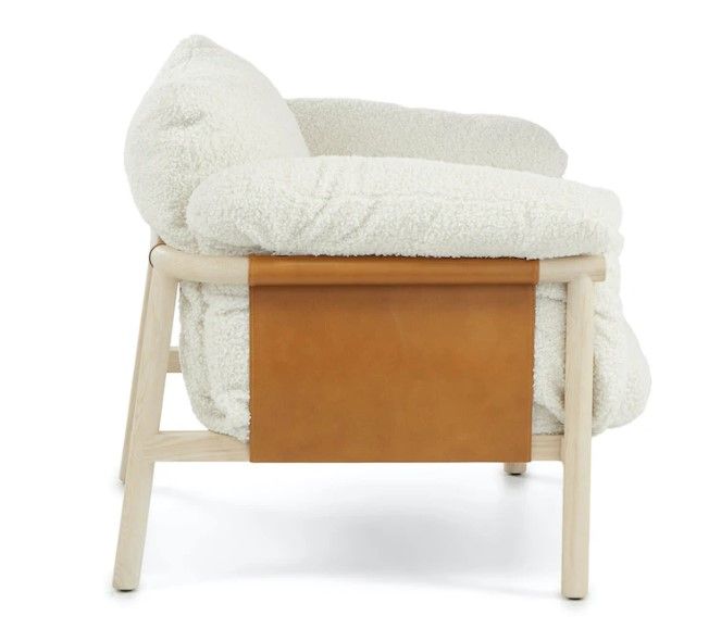 Humelo Shearling White Lounge Chair thumbnail 3