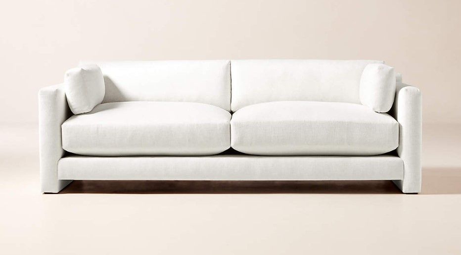 MARGUERITE 90" WHITE PERFORMANCE FABRIC SOFA thumbnail 2