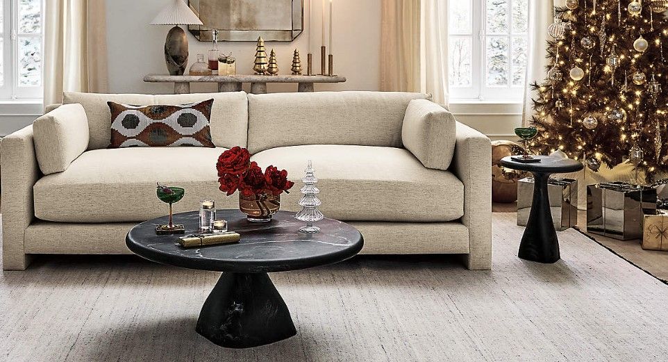 MARGUERITE 90" WHITE PERFORMANCE FABRIC SOFA thumbnail 3