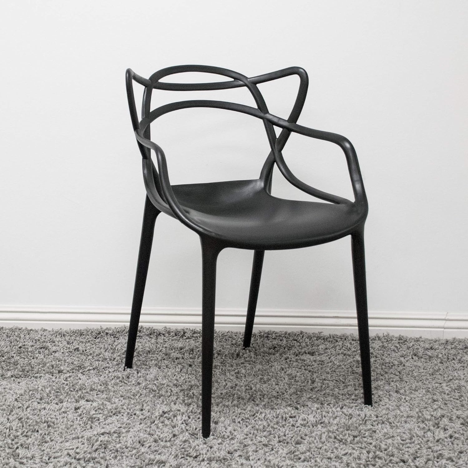 Mod Made Mid Century Modern Molded Plastic Loop Chair thumbnail 3