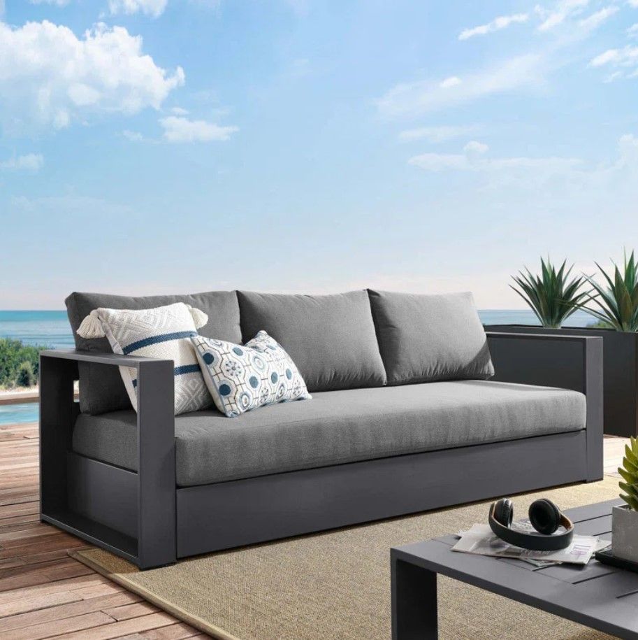 89'' Metal Outdoor Patio Sofa thumbnail 6