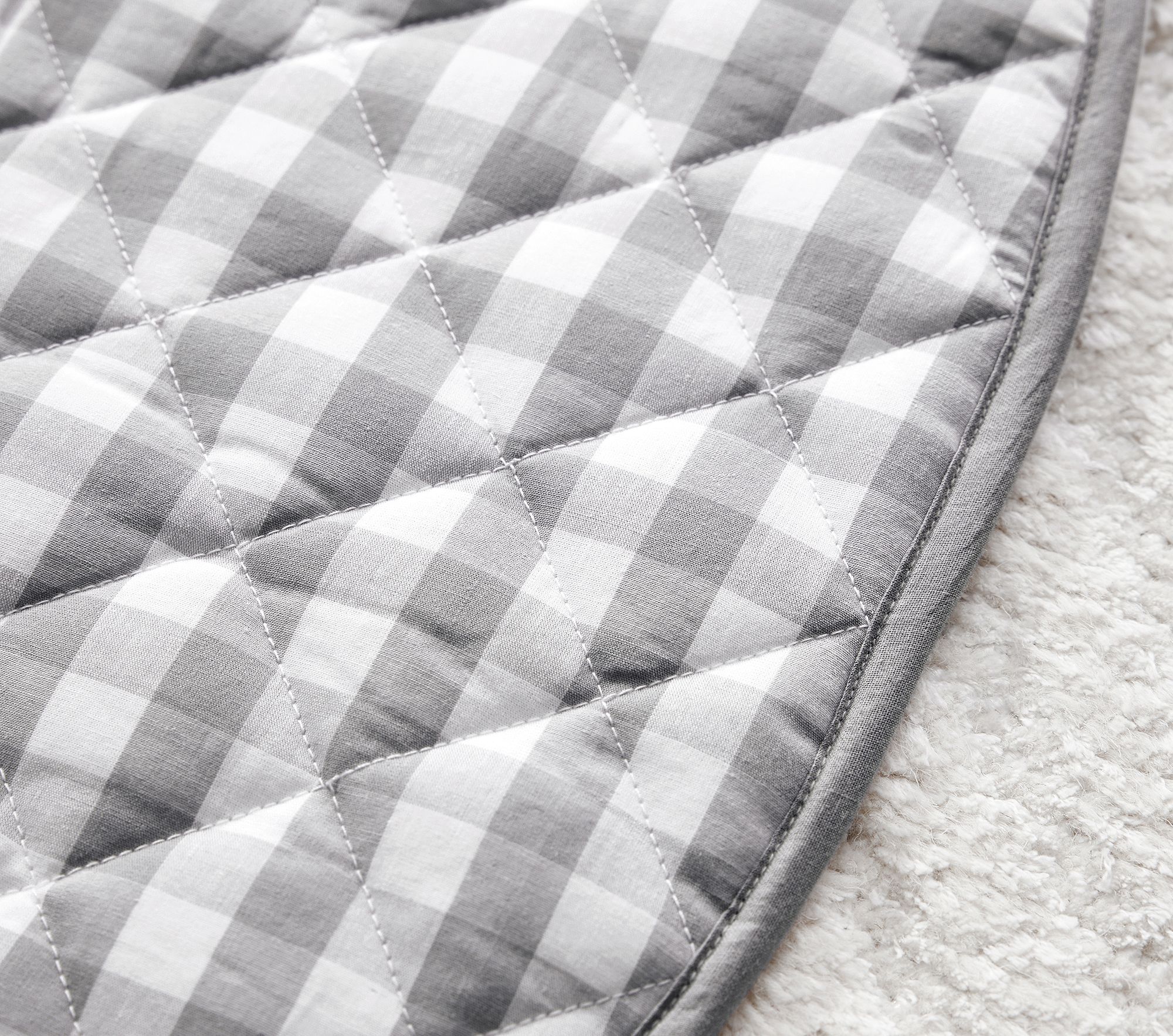 Gingham Muslin Travel Play Mat-36"x36" thumbnail 2