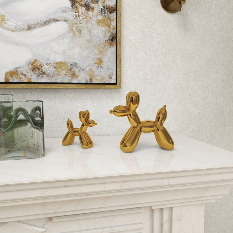 Set of 2 Ceramic Balloon Dog Sculptures thumbnail 4