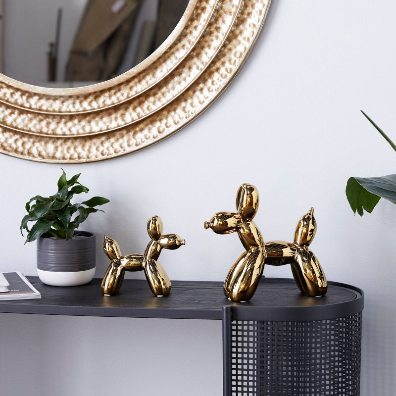 Set of 2 Ceramic Balloon Dog Sculptures thumbnail 8