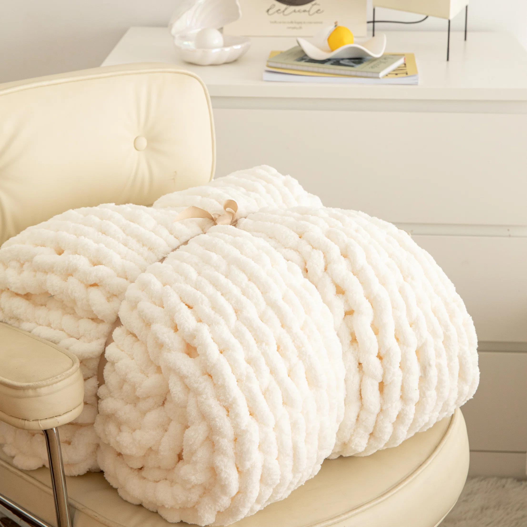 Chenille Chunky Knit Throw thumbnail 4