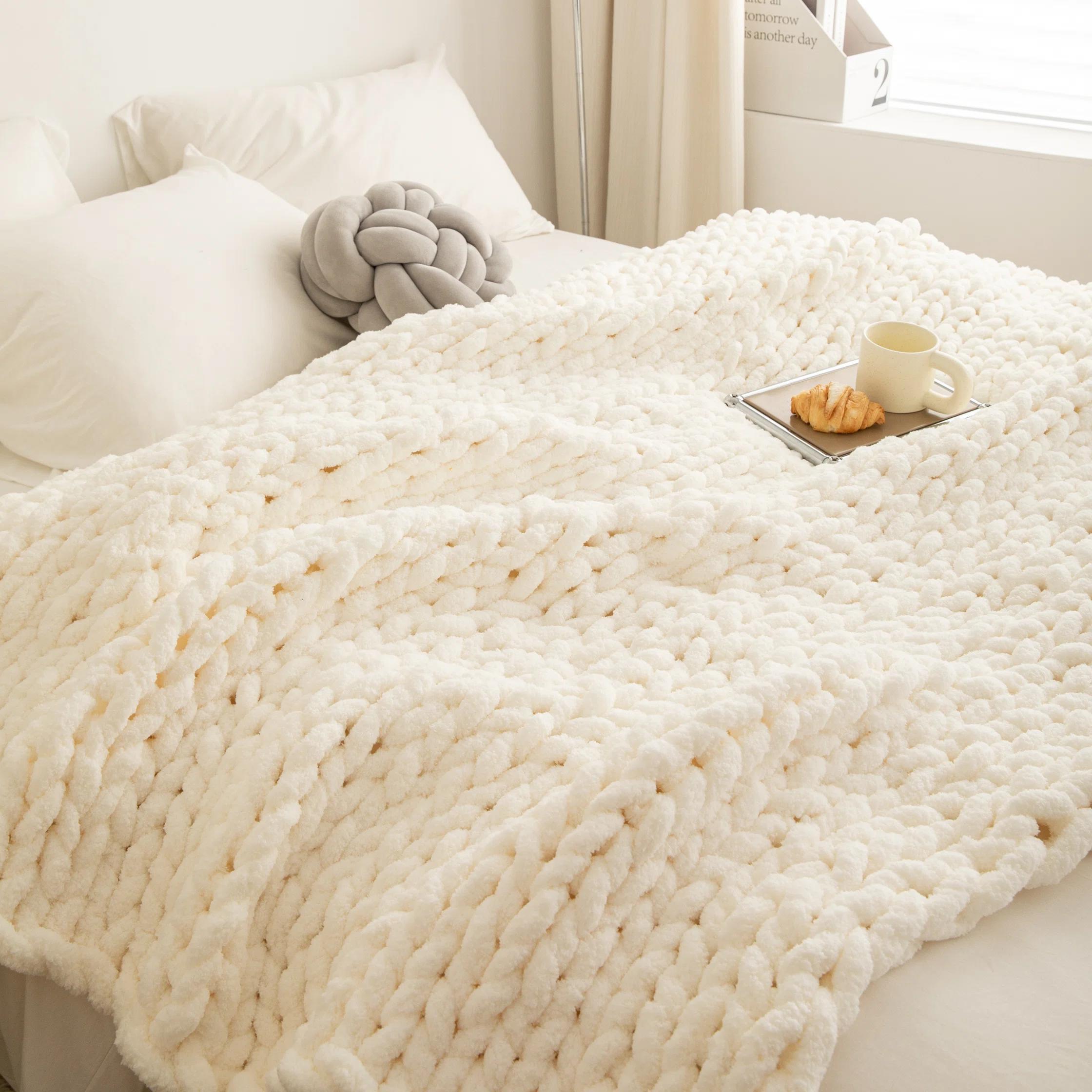 Chenille Chunky Knit Throw thumbnail 5
