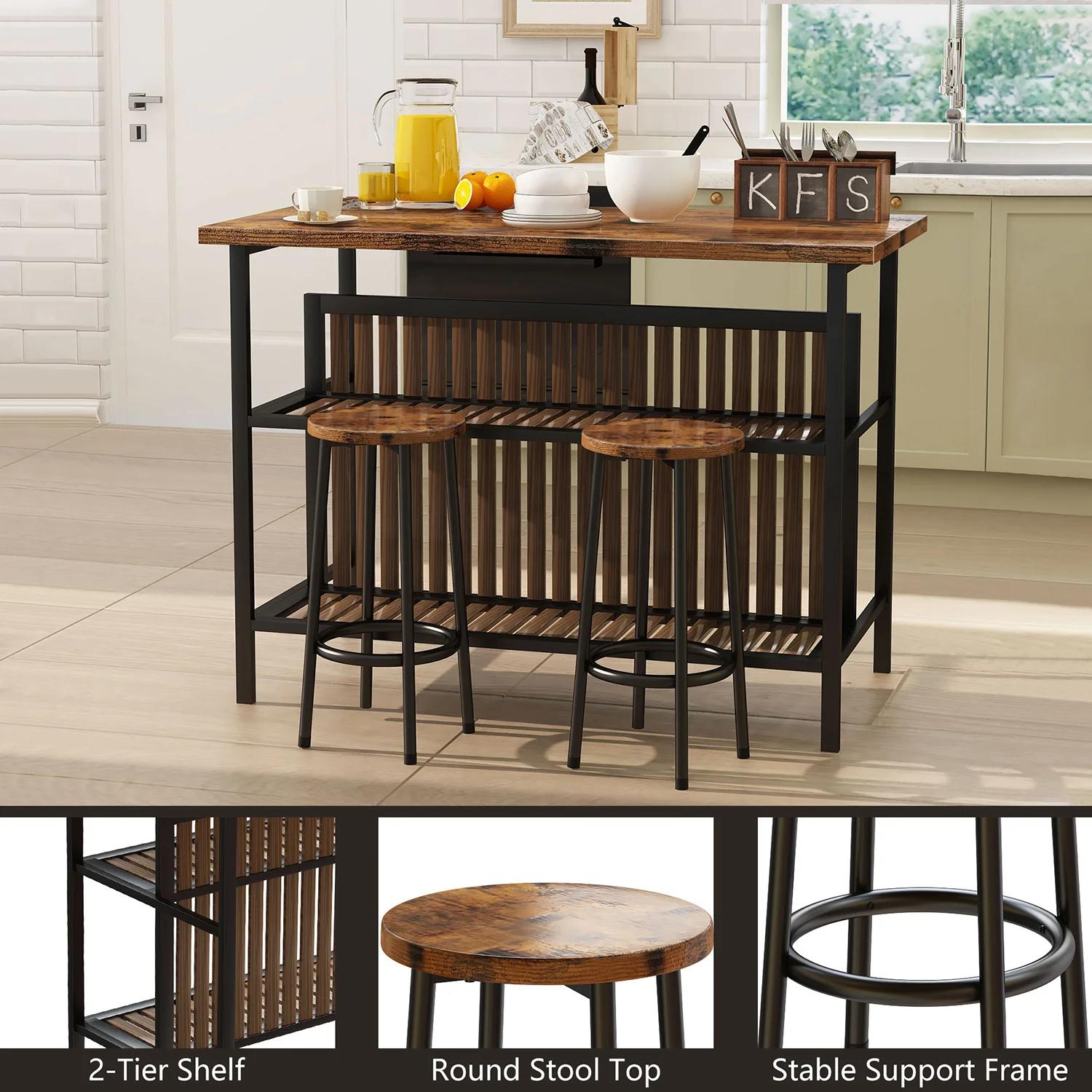 Grondin Iron Kitchen Island thumbnail 4