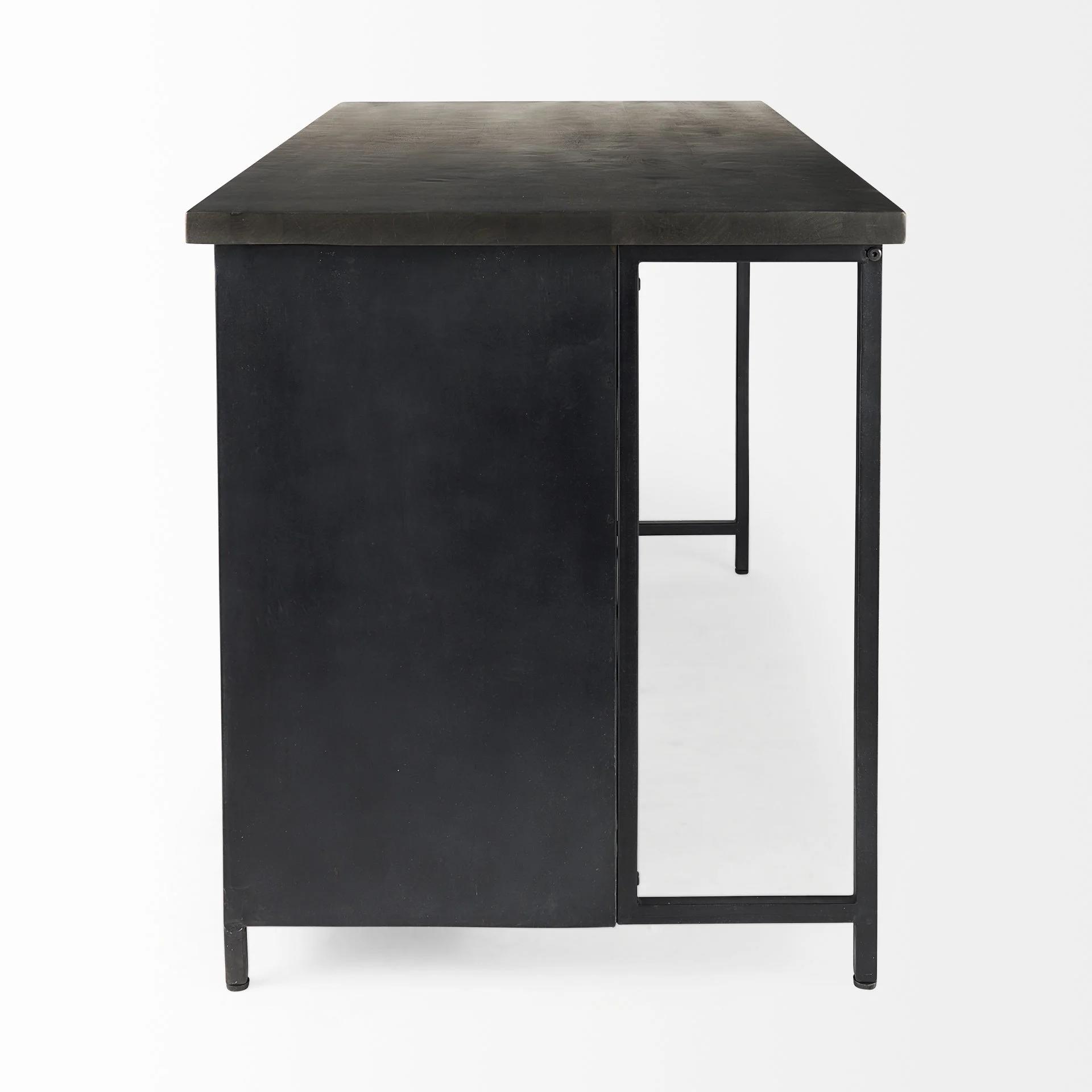 Bede Solid Wood Kitchen Island thumbnail 4