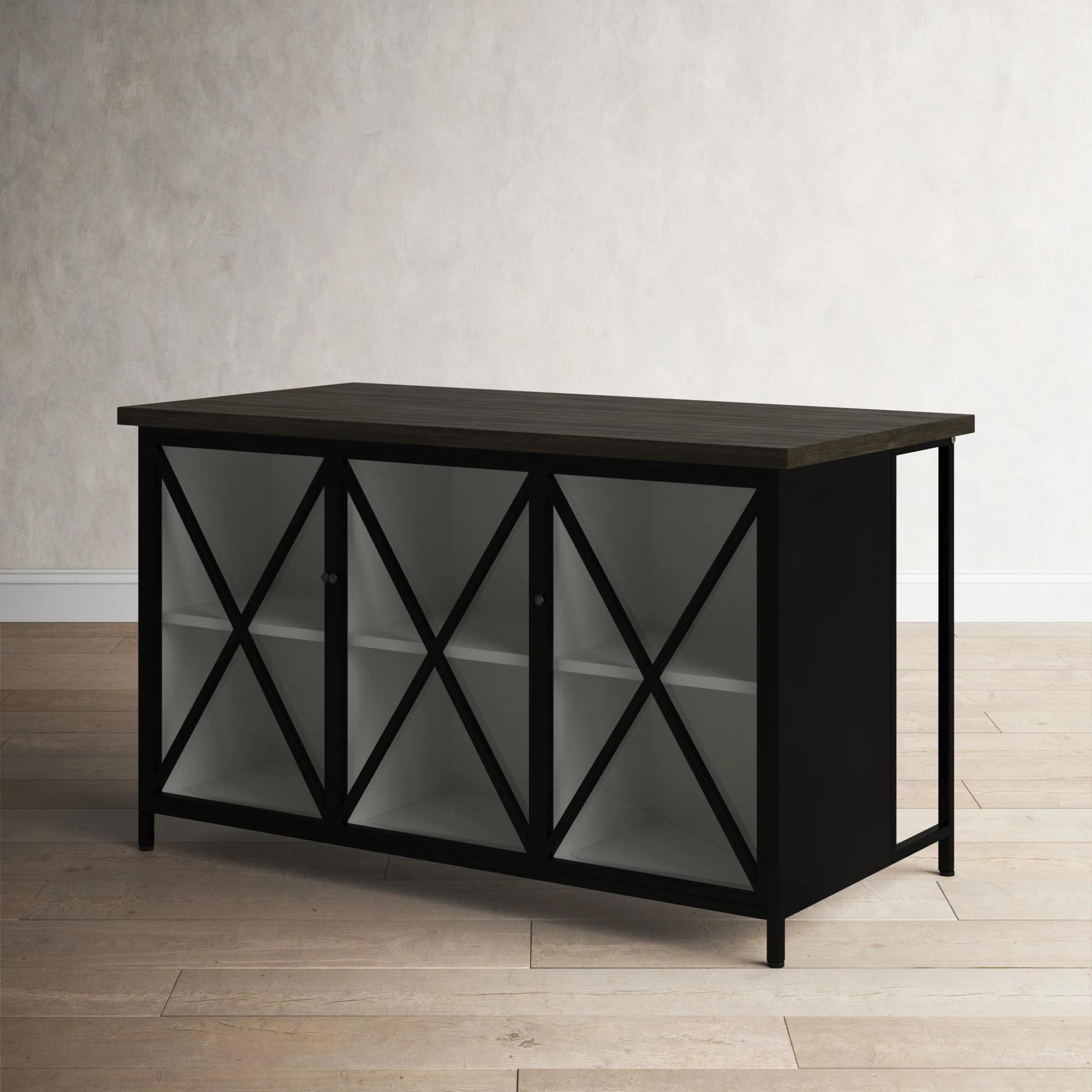 Bede Solid Wood Kitchen Island thumbnail 5