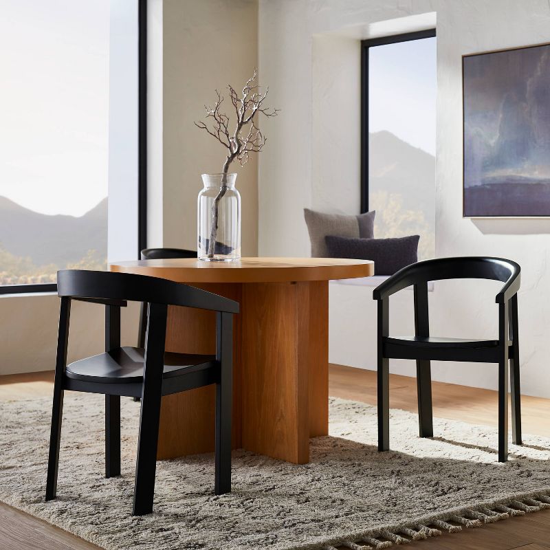 Terra Solid Wood Curved Back Dining Chair thumbnail 2