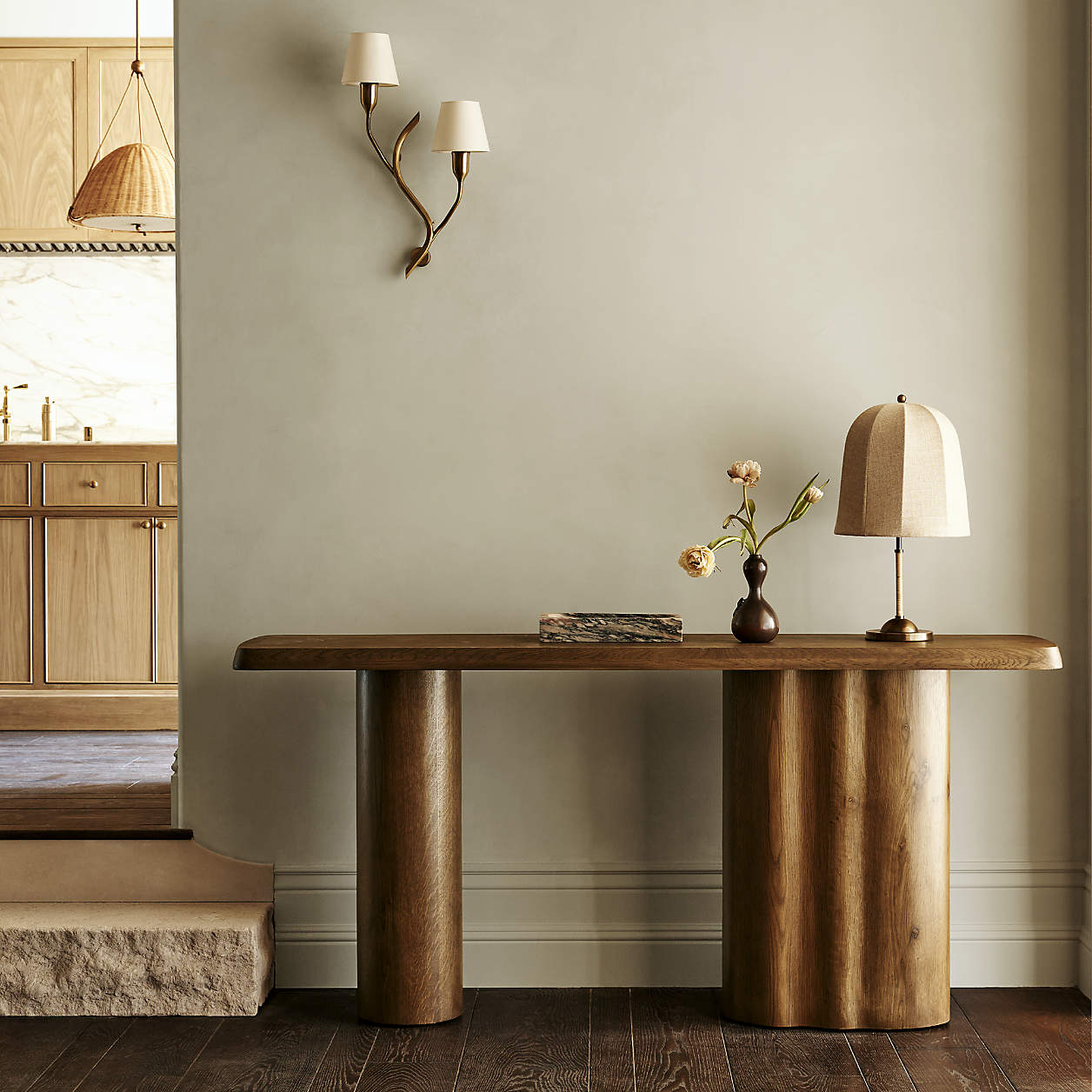 Winslow Oak Wood Console Table by Jake Arnold thumbnail 2