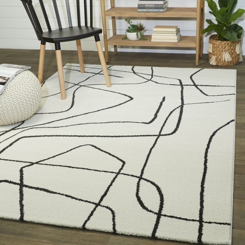 Goodrow Performance Charcoal GrayOff-White Rug thumbnail 2