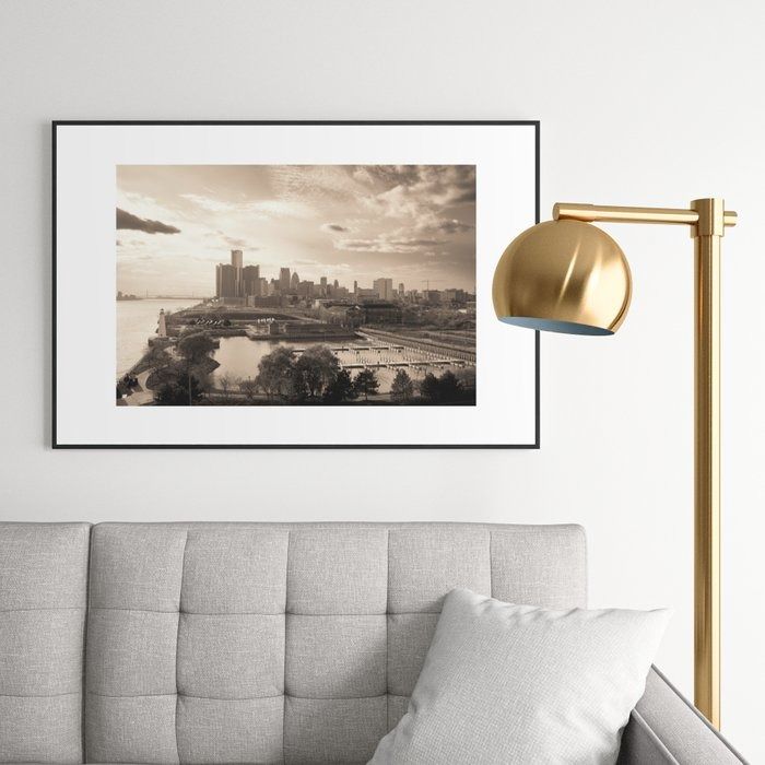 Detroit Skyline Framed Art Print thumbnail 2