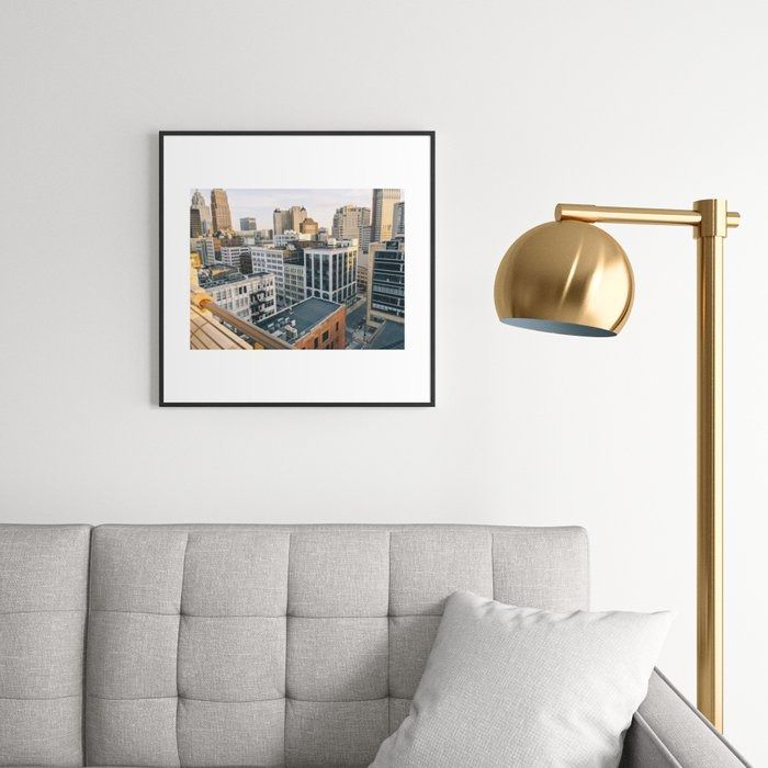 Detroit Skyline Framed Art Print 1 thumbnail 2