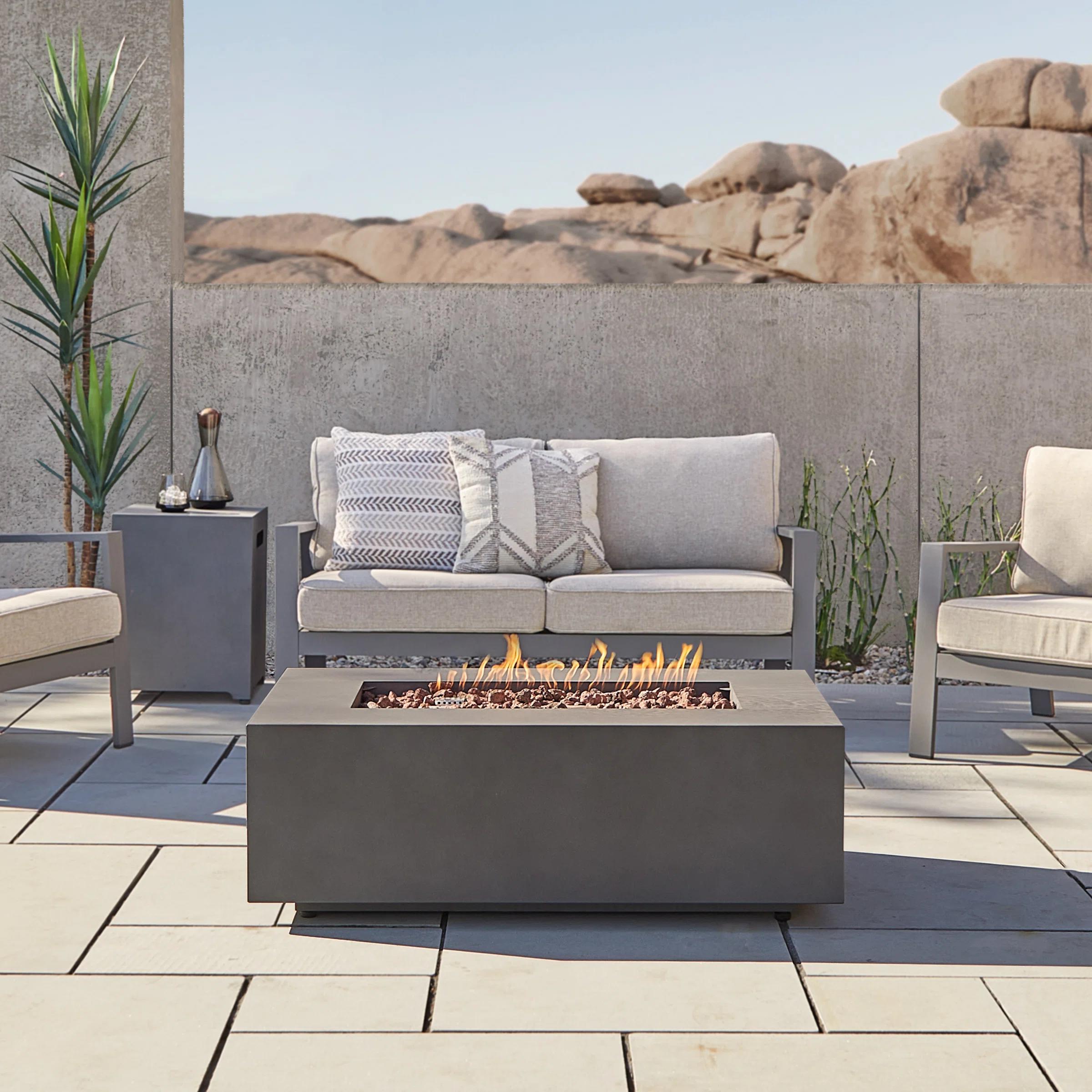 Aegean Propane Natural Gas Outdoor Fire Pit Table thumbnail 2