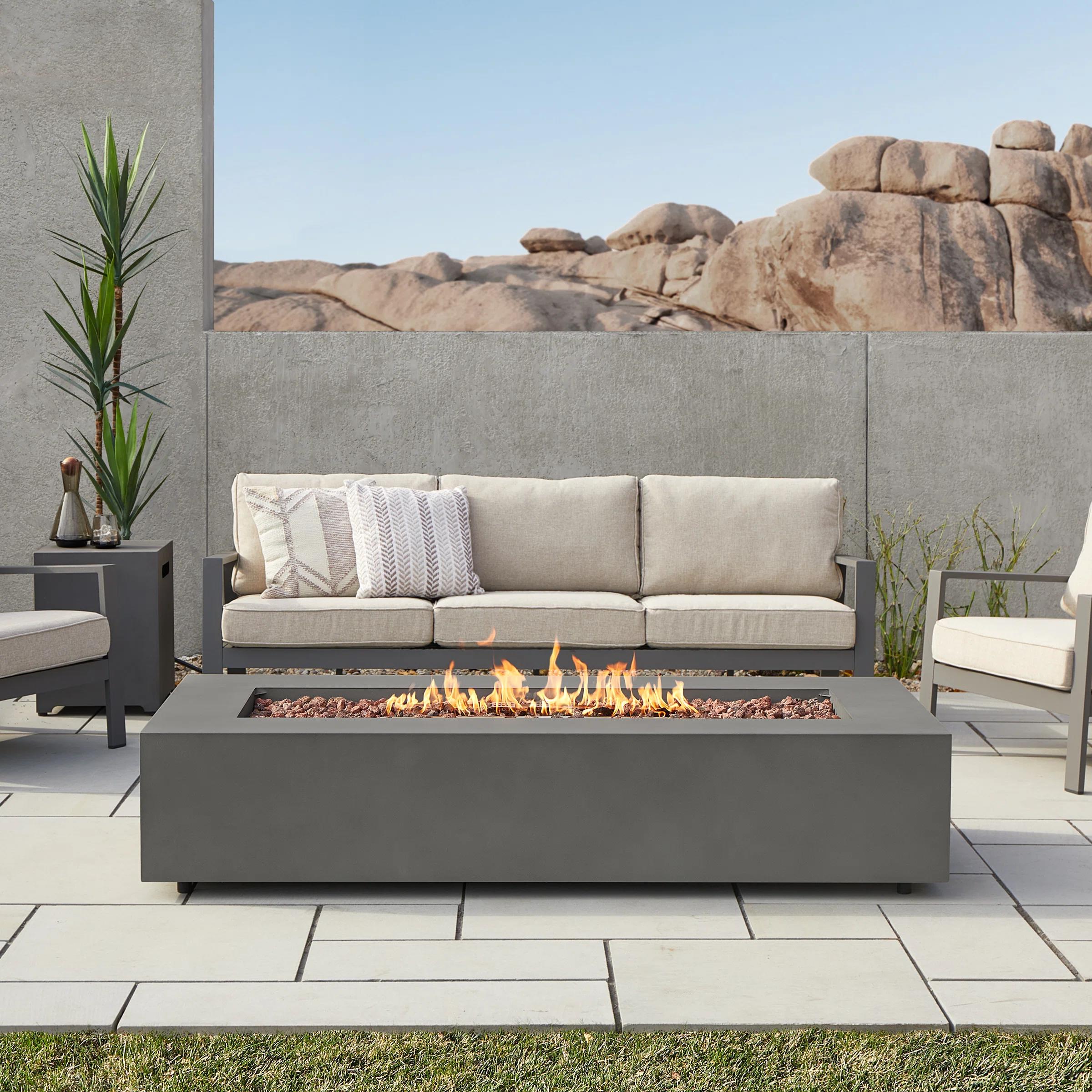 Aegean Propane Natural Gas Outdoor Fire Pit Table thumbnail 8