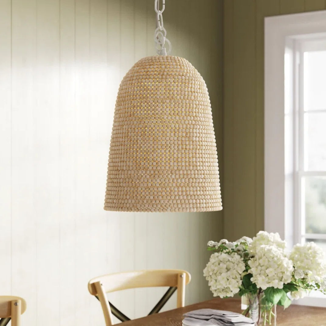 Pacifica Single Light Solid Wood Dimmable Pendant thumbnail 2