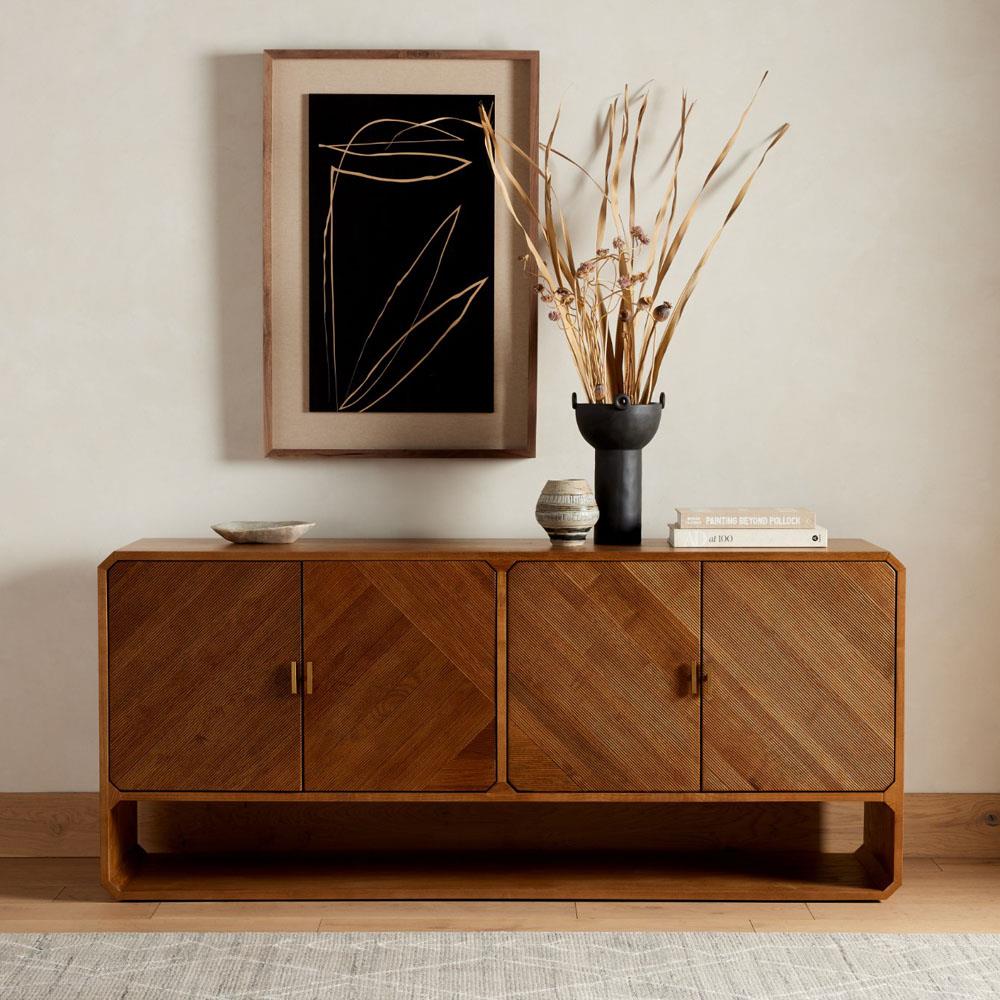 Joy Rustic Natural Wood Rectangular Sideboard thumbnail 2