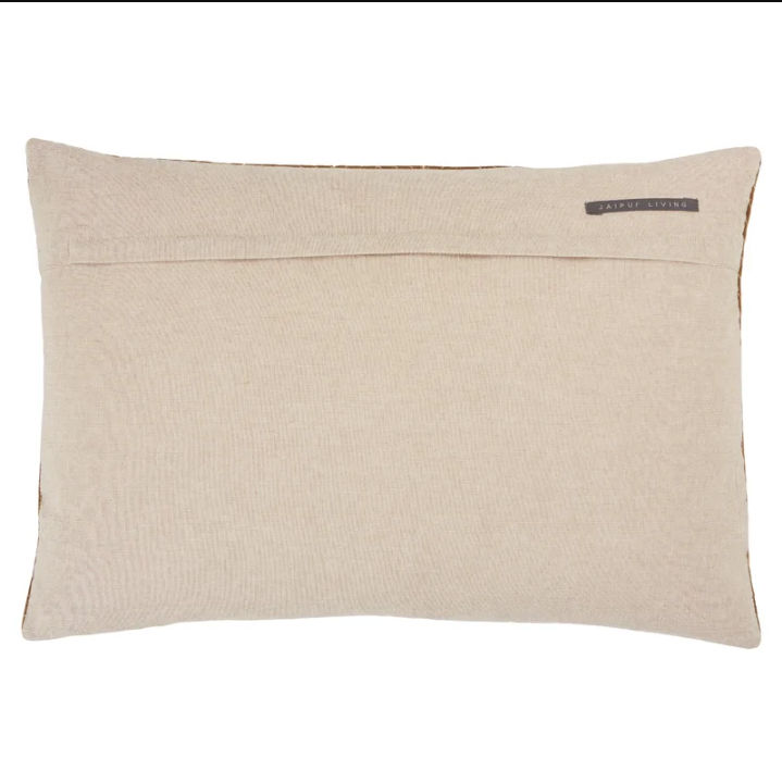 Floretta Embroidered Cotton Lumbar Throw Pillow thumbnail 2