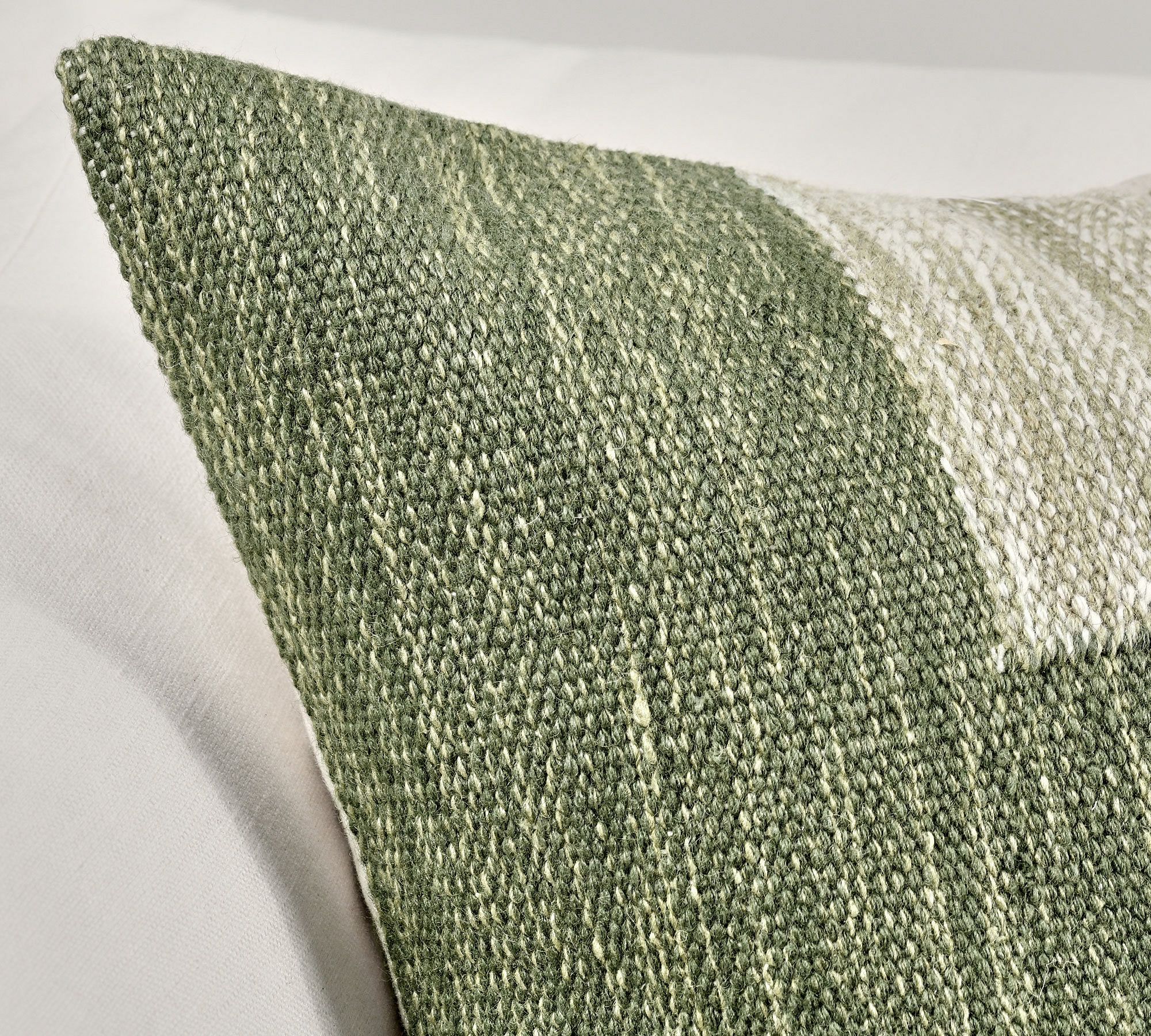 Pb Mp Laurel Colorblock Pillow Cover,22X22,Loden Green thumbnail 3