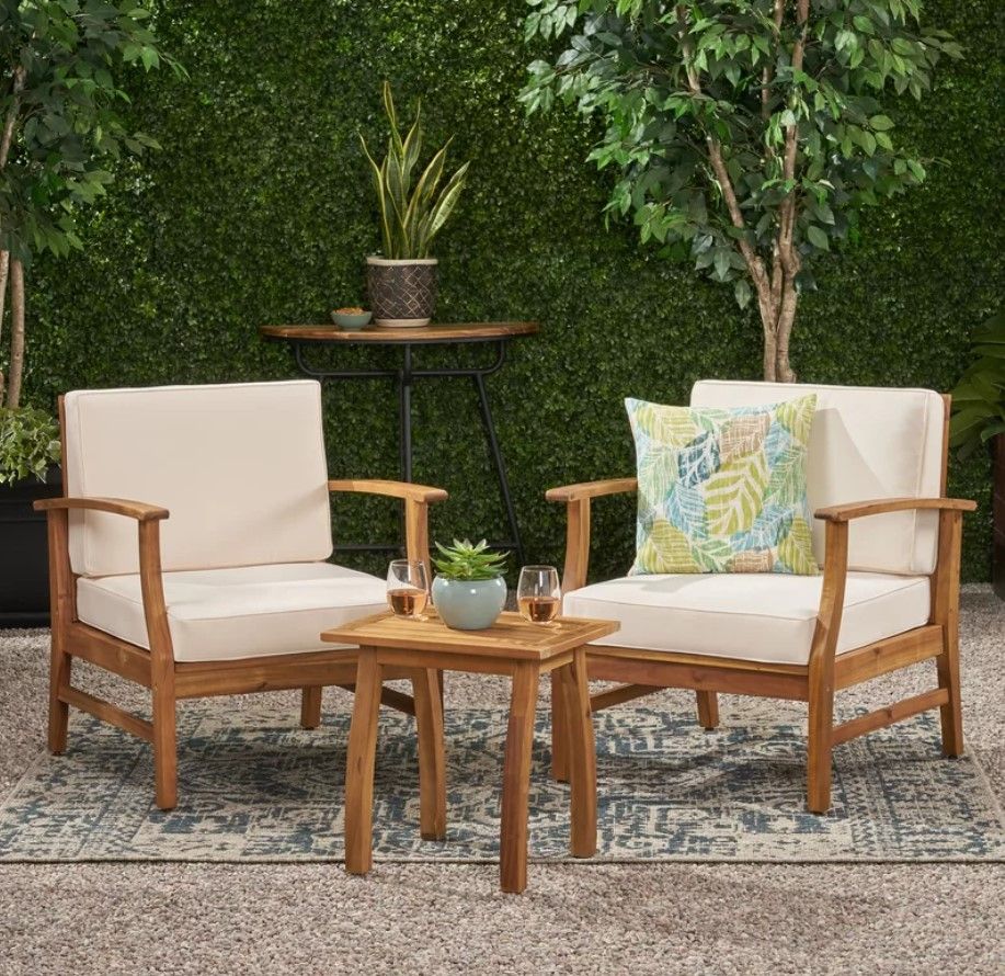 Bevelyn 2 Person Outdoor Seating Group Table thumbnail 4