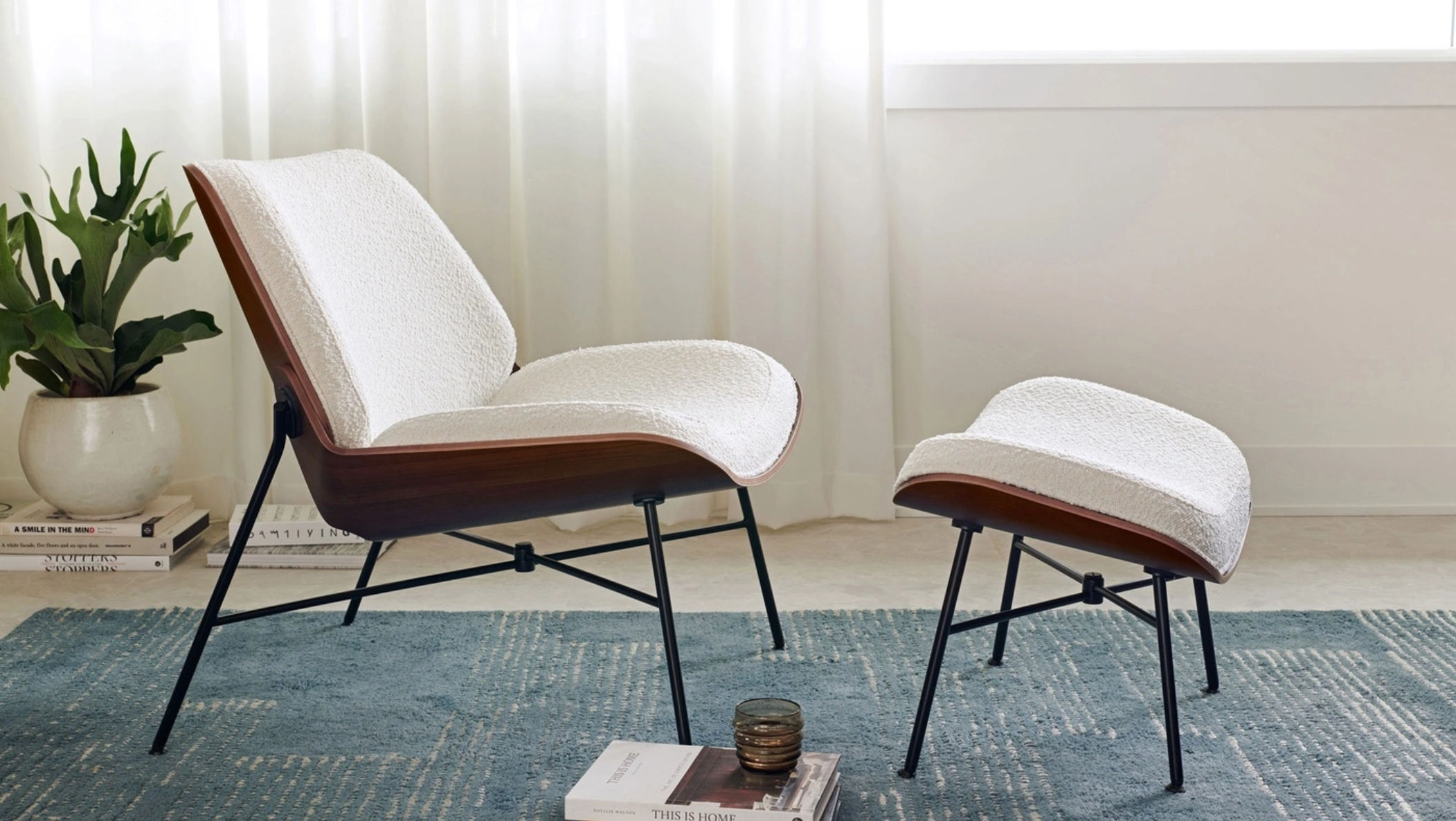 Vesper Fabric And Wood Lounge Chair thumbnail 2