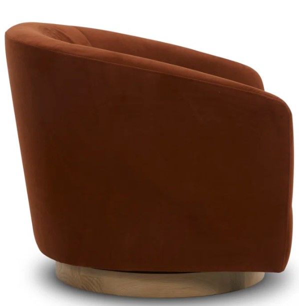 Bennett Upholstered Swivel Barrel Chair thumbnail 4