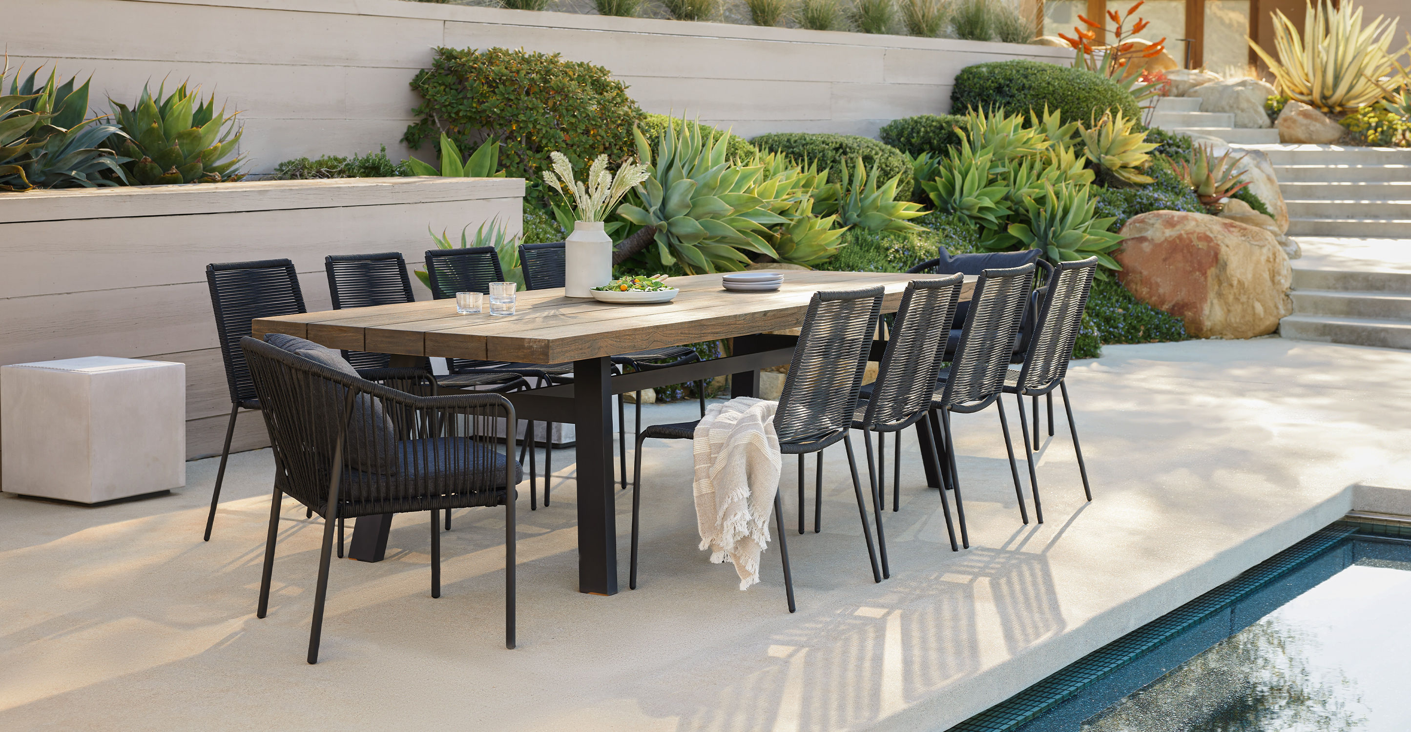 Sardis Vintage Brown Dining Table for 10 thumbnail 2
