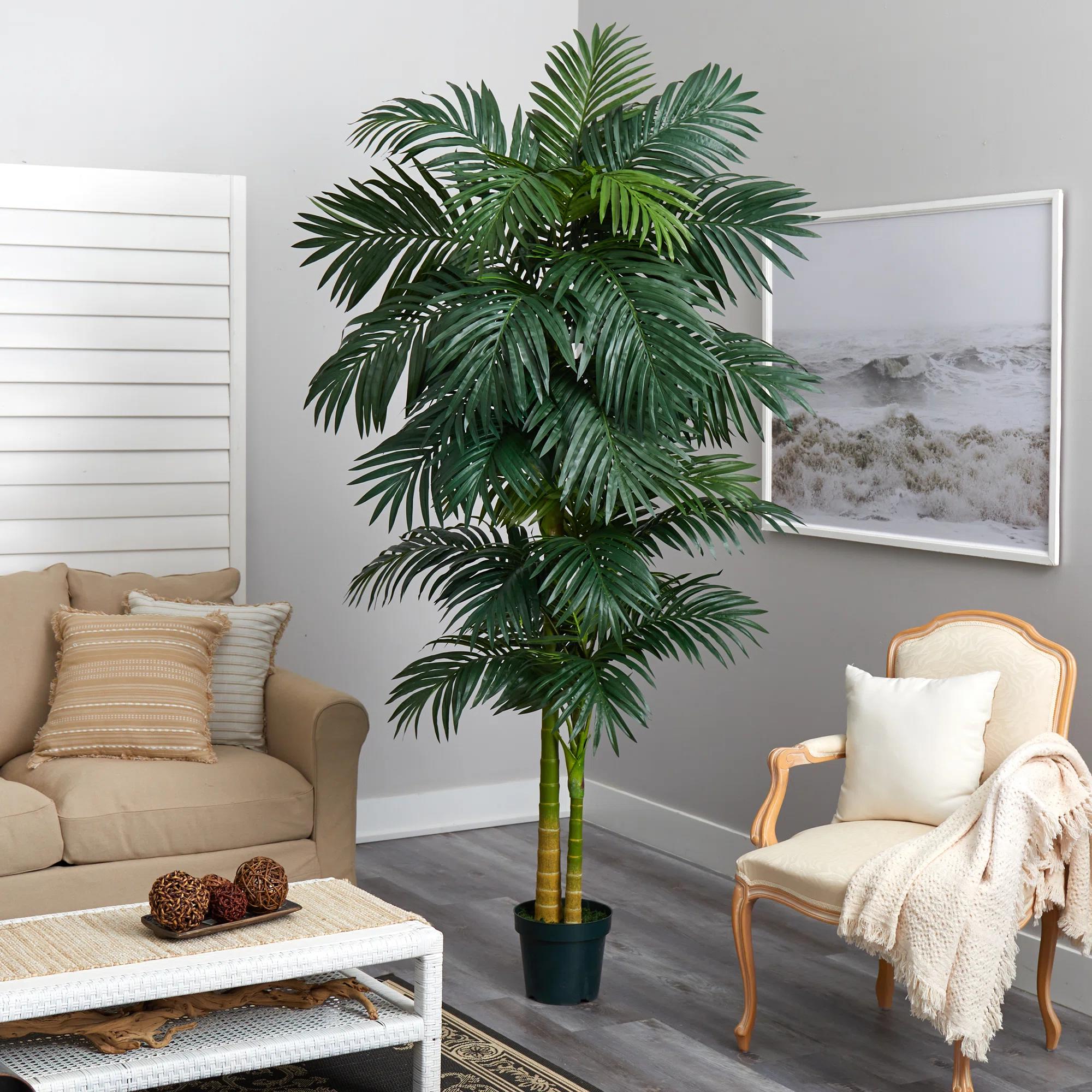96" Artificial Cane Palm Tree in Pot Bay Isle Home™ thumbnail 3