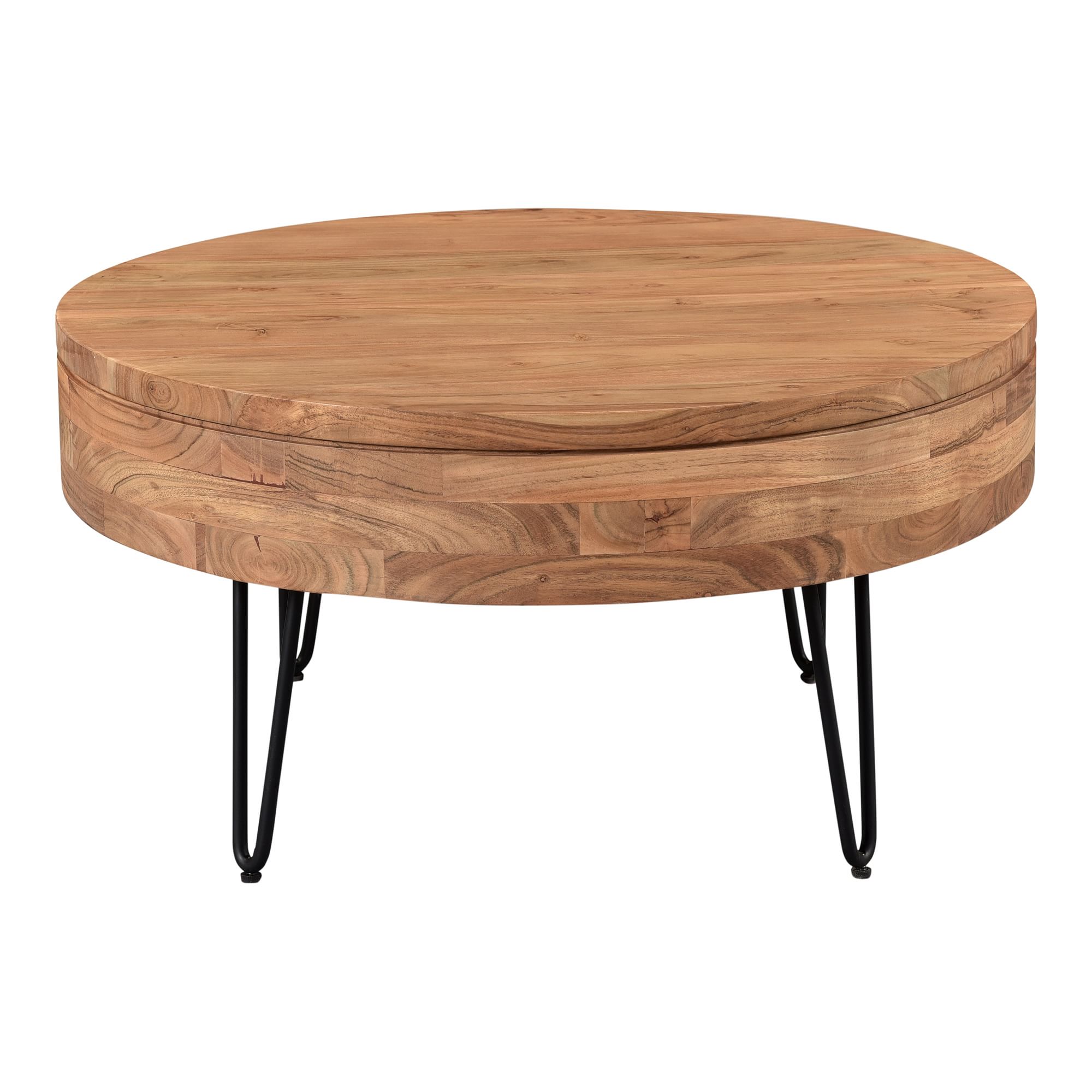 Bowed Legs Round Storage Coffee Table thumbnail 3