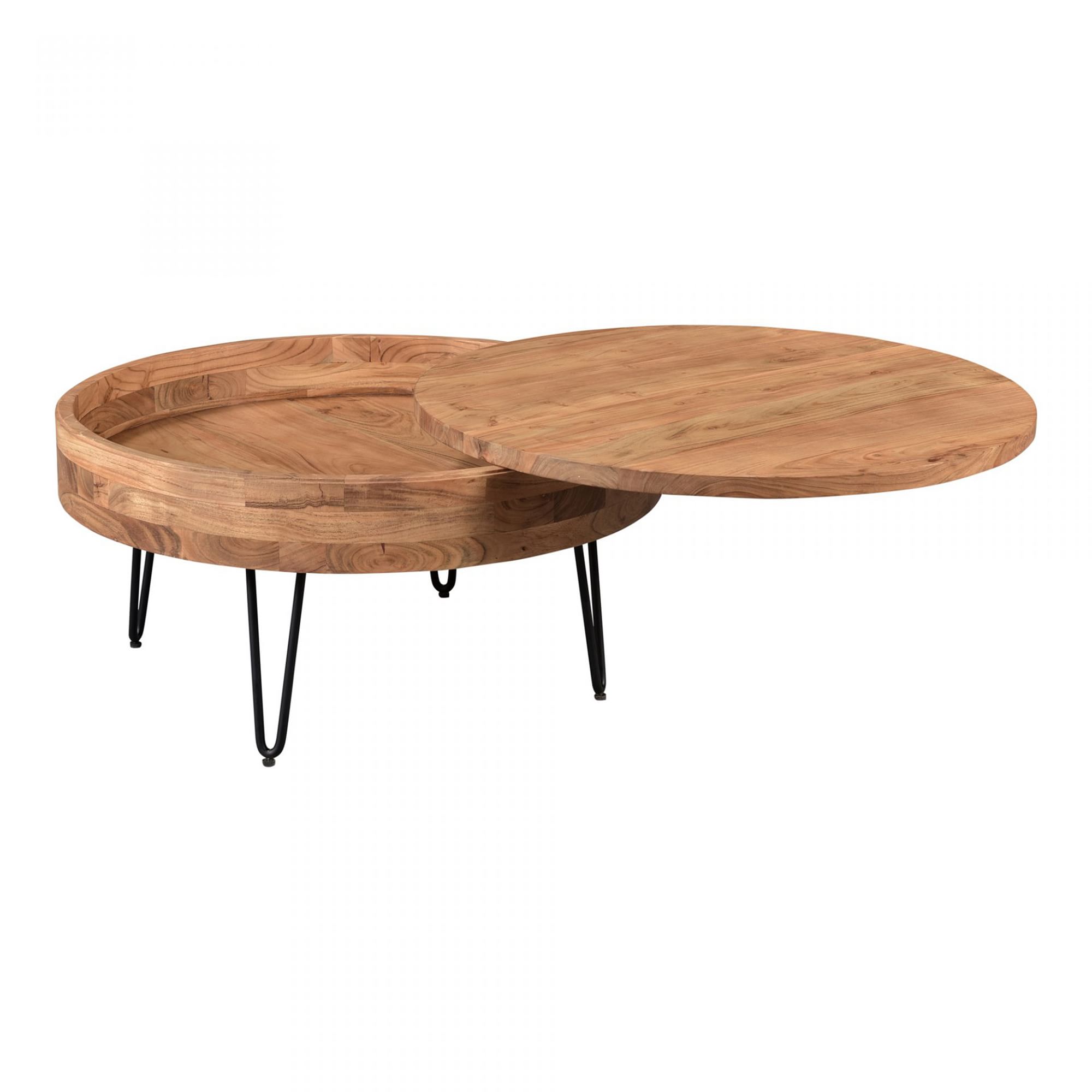 Bowed Legs Round Storage Coffee Table thumbnail 4