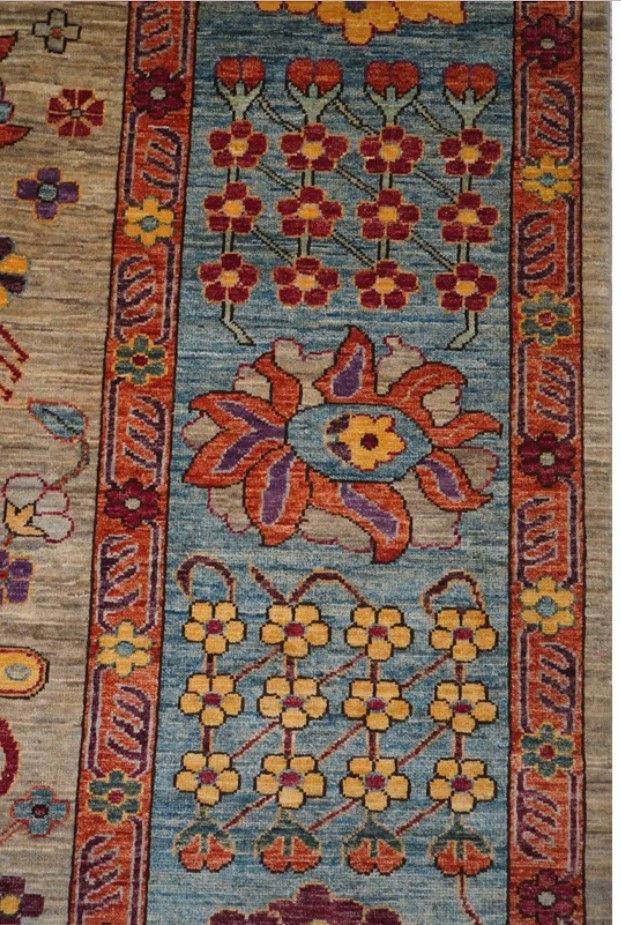 Sauj Balaugh One of a-Kind New Age Area Rug in Brown Taupe Aqua thumbnail 3
