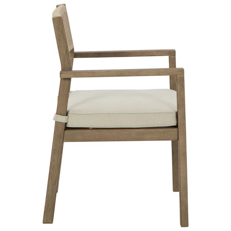 Eucalyptus Outdoor Stackable Dining Armchair Set of 2 thumbnail 4