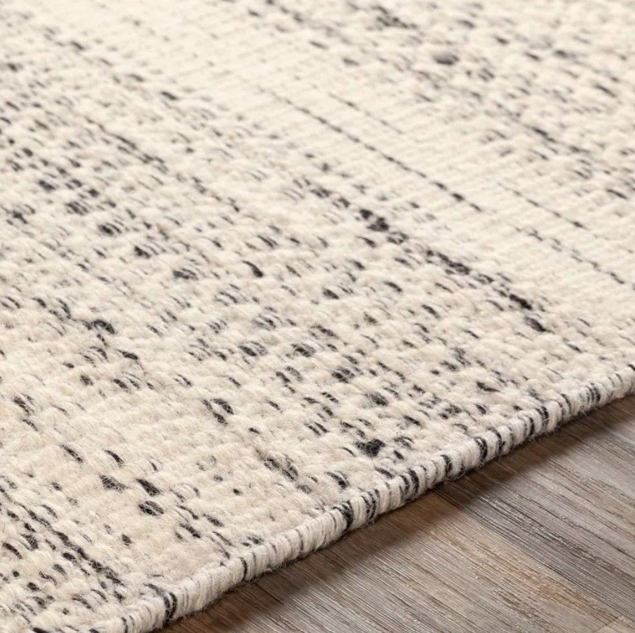 Sylvie Chevron Handmade Flatweave Wool Cream Black Area Rug thumbnail 2