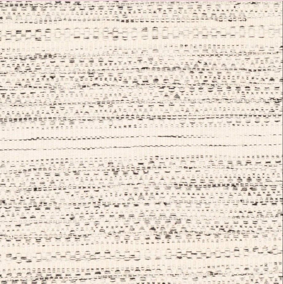 Sylvie Chevron Handmade Flatweave Wool Cream Black Area Rug thumbnail 5