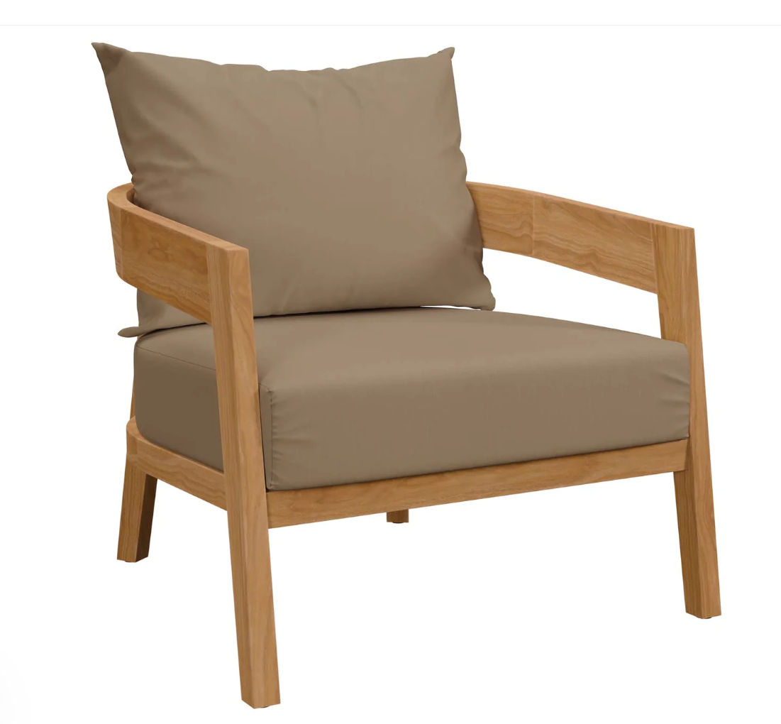  Brimwell Teak Wood Outdoor Patio Armchair