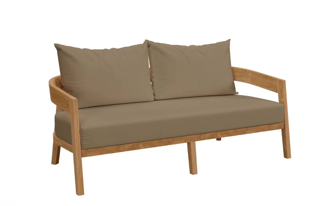 Brimwell Teak Wood Outdoor Patio Loveseat