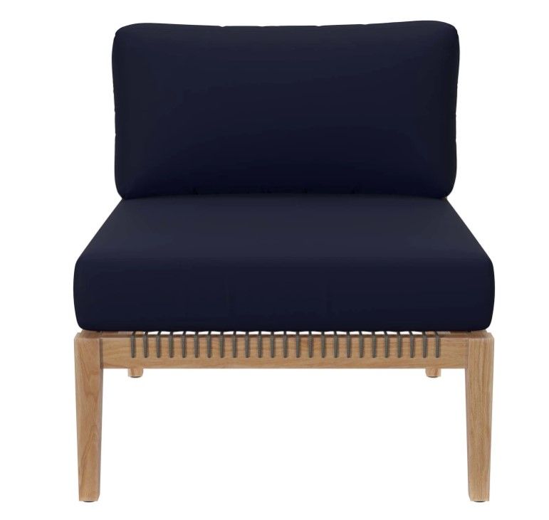 Azure Teak Armless Chair thumbnail 3