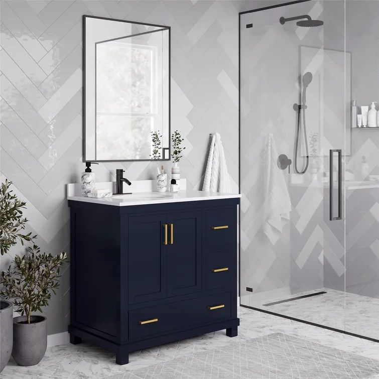 Eloise Free Standing Single Bathroom Vanity thumbnail 2