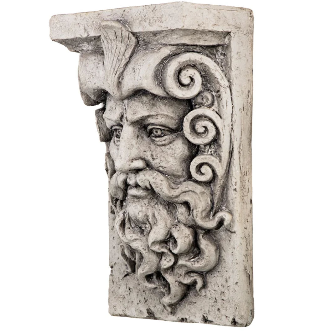 Poseidon Greek God Wall Sculpture thumbnail 2