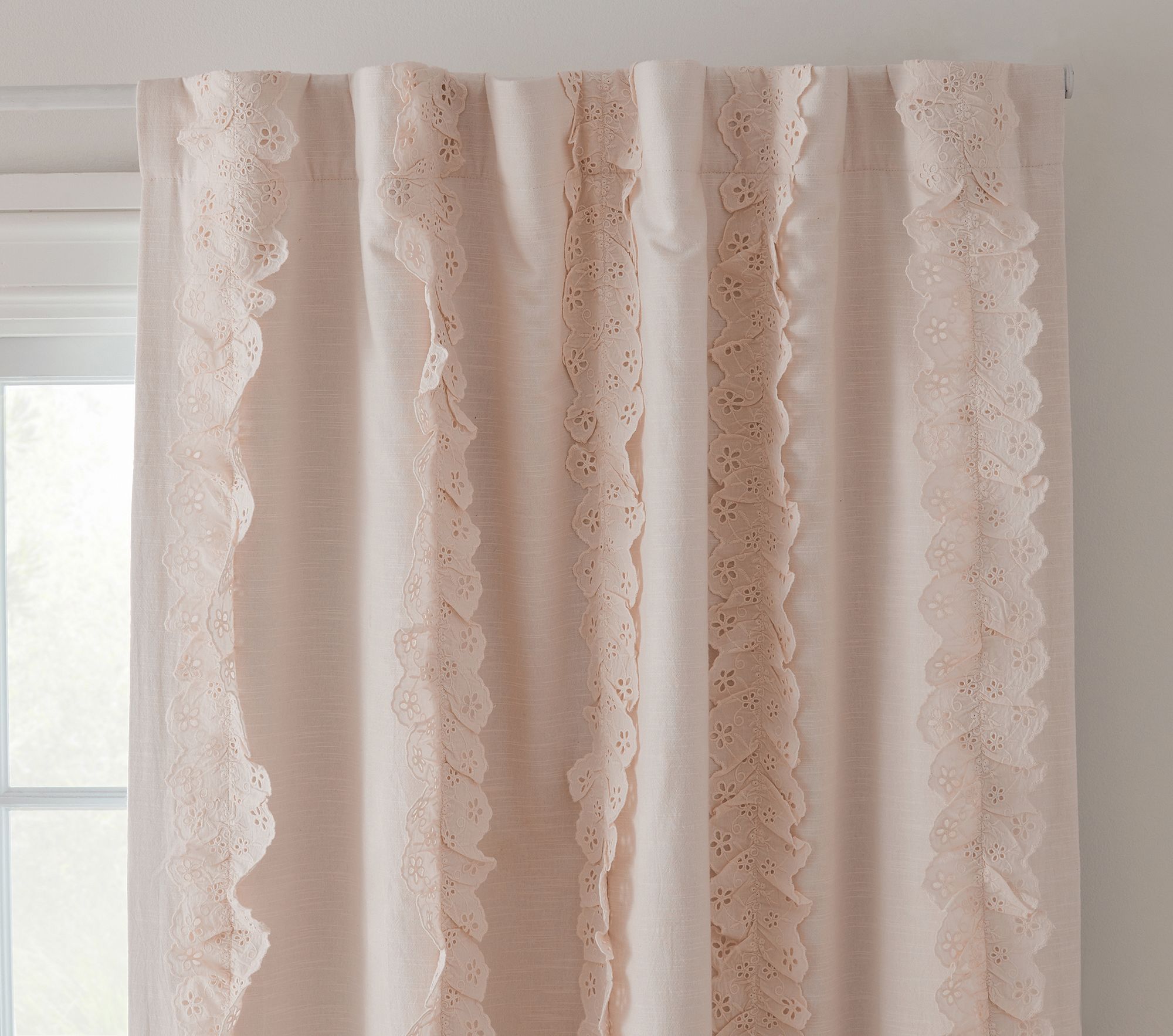 Eyelet Applique Blackout Curtain 48" x 96" thumbnail 2